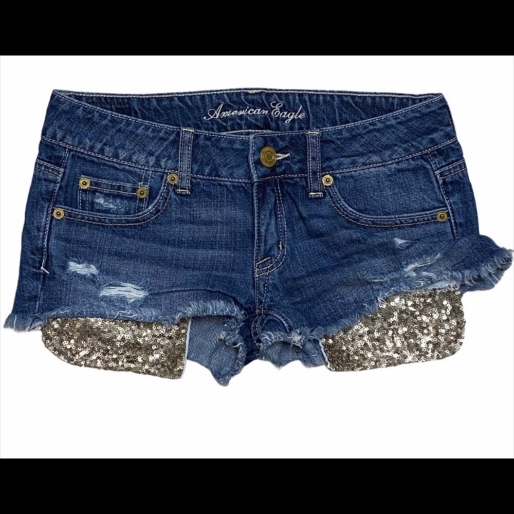 GORGEOUS American Eagle Gold Sequin Shorts